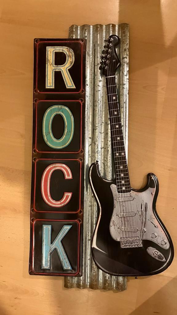 Decoratieve Metalen Wanddecoratie - Muziek Thema, Huis en Inrichting, Woonaccessoires | Wanddecoraties, Zo goed als nieuw, Ophalen