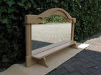 Robuuste Blank eikenhouten kapspiegel dressoirspiegel staand, Ophalen, 125 cm of meer, Zo goed als nieuw, Minder dan 100 cm