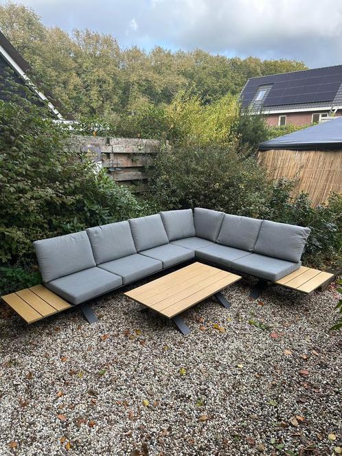 Nette ibiza loungeset, Tuin en Terras, Tuinsets en Loungesets, Zo goed als nieuw, Loungeset, Aluminium, 6 zitplaatsen, Bank, Bijzettafel
