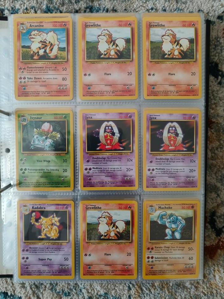 Pokemon kaarten base set 1 en 2 - Excellent/Near mint, Hobby en Vrije tijd, Verzamelkaartspellen | Pokémon, Zo goed als nieuw