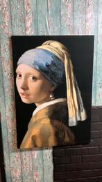 Prachtige meisje met de parel stof op hout 101 x 71, Huis en Inrichting, Ophalen, Zo goed als nieuw
