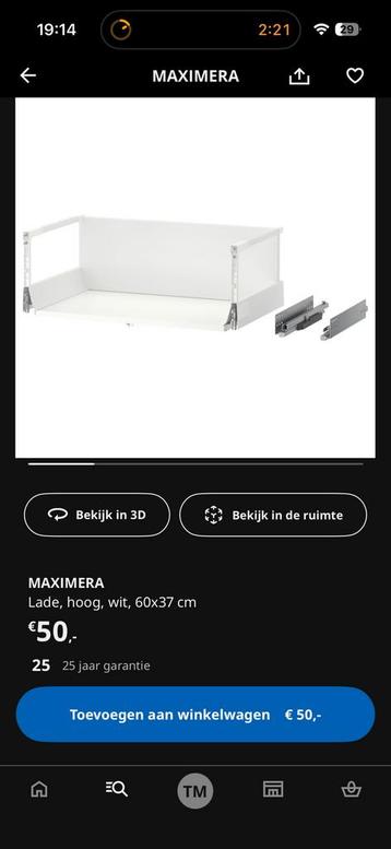 Meximera ikea lade 60x37 (803.193.63) incl glasplaten - afbeelding 1
