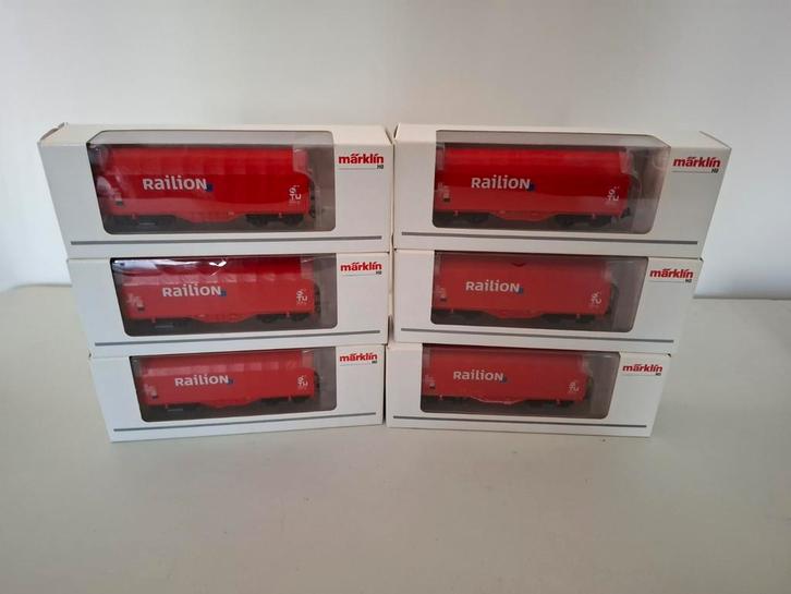 Marklin H0 00757 Gewalst staal-coil-transportwagen 6x DB, Hobby en Vrije tijd, Modeltreinen | H0, Zo goed als nieuw, Wagon, Wisselstroom