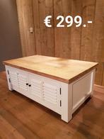 NIEUW Landelijke Salontafel € 299.-, Huis en Inrichting, Ophalen of Verzenden, Zo goed als nieuw, Rechthoekig, 75 cm of meer