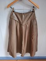 Vintage grijs/bruine lange leren damesrok. Mt.XXS/XS., Kleding | Dames, Rokken, Ophalen of Verzenden, Zo goed als nieuw, Vintage