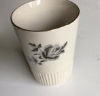 Prachtige mok met grijze roos, gouden randje, Antiek en Kunst, Ophalen of Verzenden