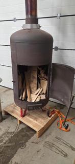 Houtkachel / Allesbrander voor werkplaats of buiten, Ophalen, Gebruikt, Houtkachel, Vrijstaand