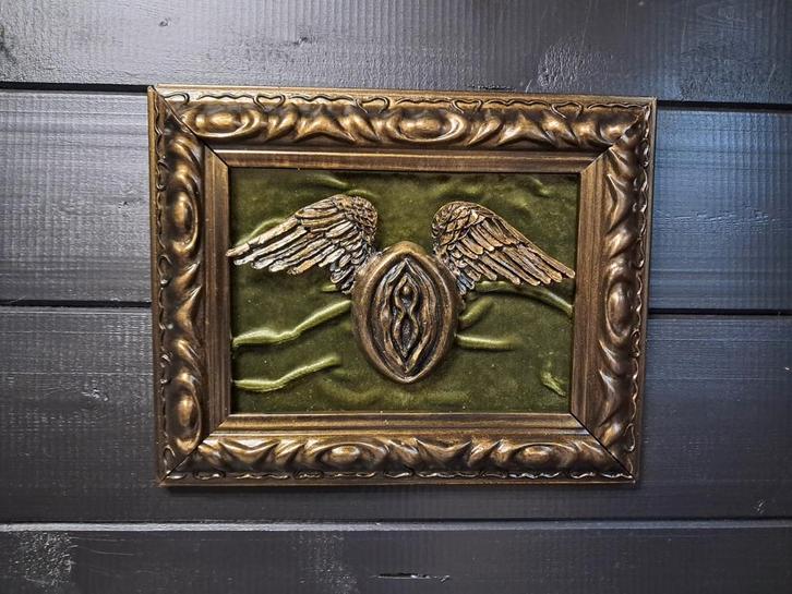 Barok Schilderij - Flying Pussy Art, Antiek en Kunst, Kunst | Beelden en Houtsnijwerken, Ophalen of Verzenden