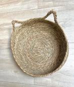 Grote rieten/zeegras mand met hengsels, Mand, Rond, Ophalen of Verzenden, Zo goed als nieuw