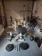 Gorilla Sports Halterset met 70kg gewicht, Sport en Fitness, Fitnessmaterialen, Ophalen, Gebruikt, Fitnessbank
