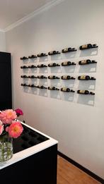 Wijnrek | 6x | Wandmontage | Flessenrek | Staal | Zwart, 5 tot 15 flessen, Nieuw, Info@lendo-online.eu, Minder dan 50 cm