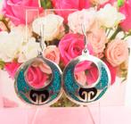 Vintage 925 zilveren oorbellen uit Mexico /Taxco, Hangers, Verzenden, Zo goed als nieuw, Met edelsteen