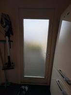 2x Hardhouten Buitendeur met Beveiligingsglas, Doe-het-zelf en Verbouw, Gebruikt, 80 tot 100 cm, Ophalen of Verzenden, Buitendeur