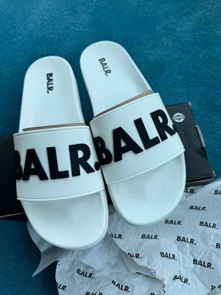 NIEUW BALR. Slippers EU45 White, Kleding | Heren, Schoenen, Nieuw, Slippers, Wit, Verzenden