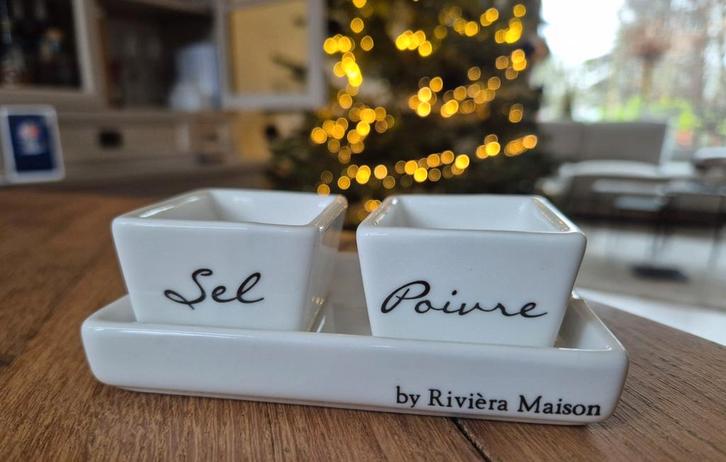 Riviera Maison - Zout en peper setje, Huis en Inrichting, Keuken | Keukenbenodigdheden, Zo goed als nieuw, Ophalen of Verzenden