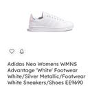 Adidas Neo Womens Advantage witte sneakers maat 40, Ophalen of Verzenden, Zo goed als nieuw, Wit, Sneakers of Gympen