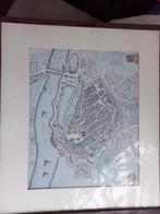 Oude Plattegrond Arnhem - Ingelijst, Antiek en Kunst, Kunst | Etsen en Gravures, Ophalen
