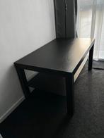 IKEA Zwarte houten tafel met plank 90x55cm, Ophalen, Gebruikt, 100 tot 150 cm, 50 tot 100 cm
