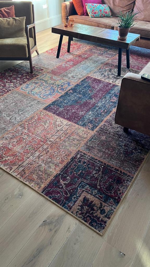 Groot Retro/Vintage Vloerkleed, Huis en Inrichting, Stoffering | Tapijten en Kleden, Zo goed als nieuw, 200 cm of meer, 200 cm of meer