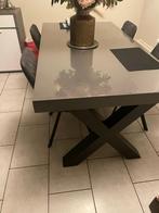 Moderne eettafel met kruispoot, Huis en Inrichting, Tafels | Eettafels, Gebruikt, 100 tot 150 cm, Ophalen of Verzenden, Vier personen