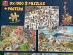 Jan van Haasteren combidoos 3x1000, Hobby en Vrije tijd, Denksport en Puzzels, Ophalen, 500 t/m 1500 stukjes, Zo goed als nieuw