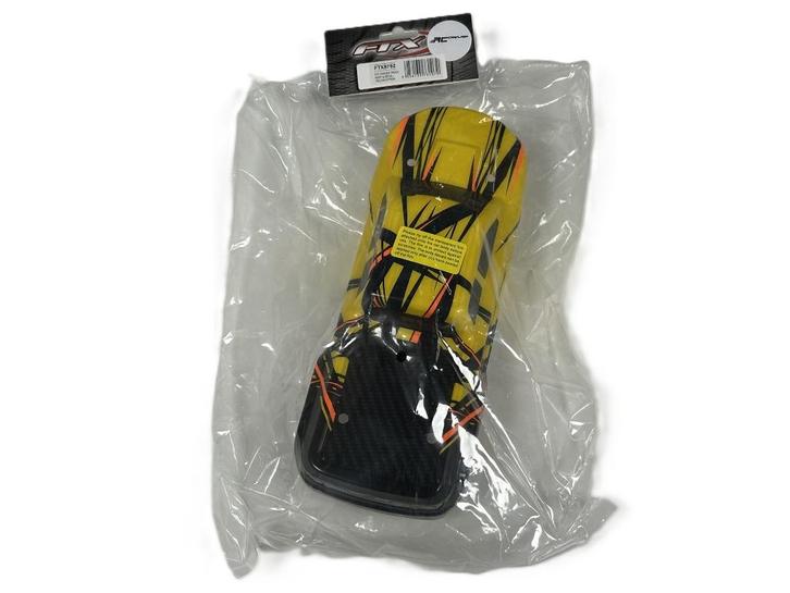 FTX TRACER MONSTER TRUCK BODY & DECAL BRUSHLESS - YELLOW, Hobby en Vrije tijd, Modelbouw | Radiografisch | Auto's, Nieuw, Auto offroad