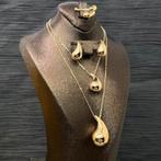 14k set goud nieuw model Italy ketting oorbellen ring, Sieraden, Tassen en Uiterlijk, Armbanden, Nieuw, Goud, Ophalen of Verzenden