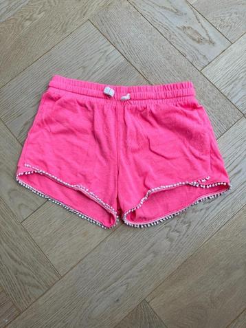 Leuk speels kort roze broekje met bolletjes rand Hema 122/12 beschikbaar voor biedingen