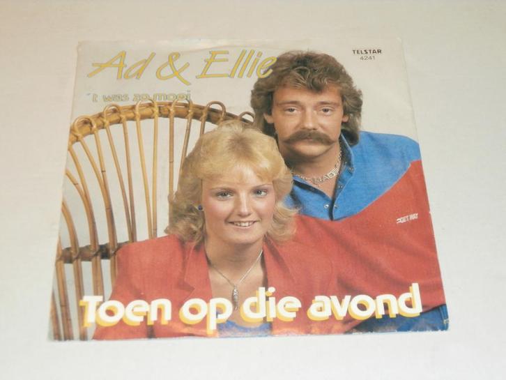 Ad & Ellie, Telstar vinyl single 4241, Cd's en Dvd's, Vinyl | Nederlandstalig, Zo goed als nieuw, Levenslied of Smartlap, Overige formaten