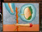 dirk bakker surrealistisch schilderij, Ophalen of Verzenden