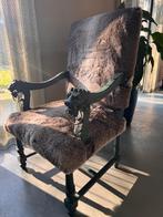 Unieke antieke leeuwenkop-troon/ fauteuil, 150 jaar oud, Ophalen, Gebruikt, Stof, Antiek, troonstoel, vintage, barok, statement