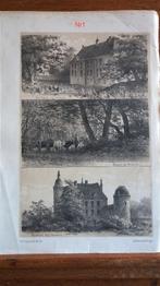 Antieke Litho 26x18cm. Per stuk te koop., Ophalen of Verzenden