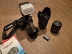 Canon EOS 400D Spiegelreflexcamera met 3 lenzen en flitser, Gebruikt, Spiegelreflex, Canon, 10 Megapixel