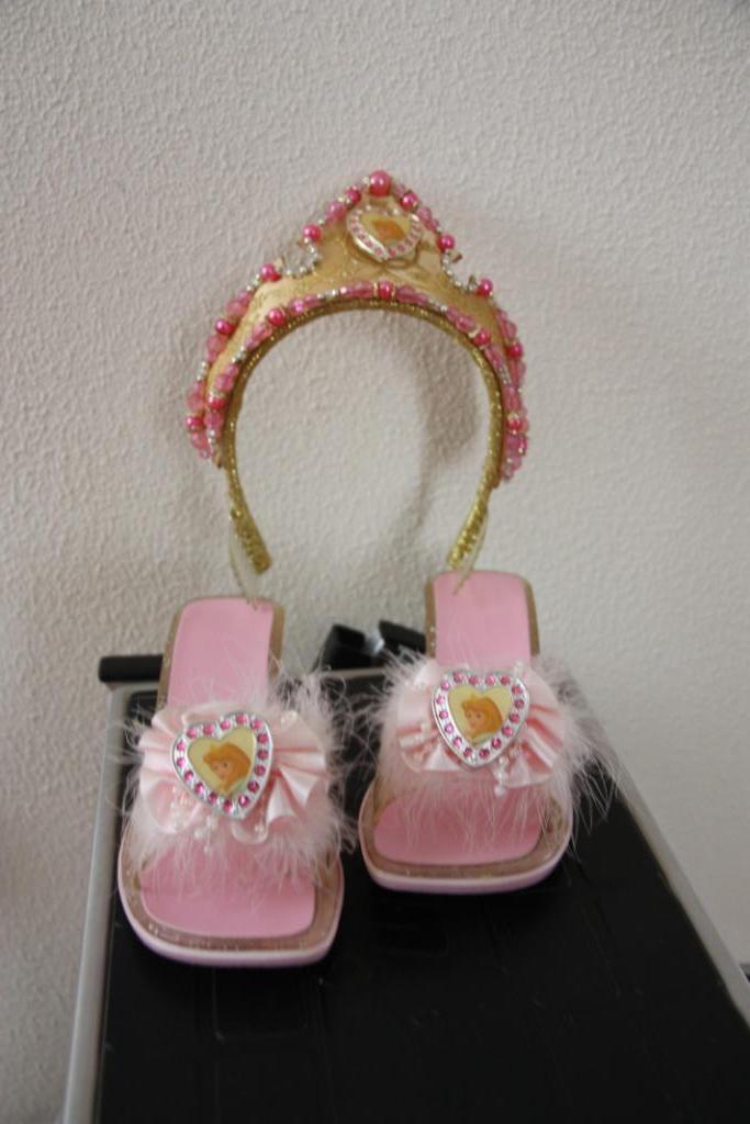 Prinsesjurk met schoentjes, Kinderen en Baby's, Carnavalskleding en Verkleedspullen, Gebruikt, Meisje, 146 t/m 152, Ophalen of Verzenden