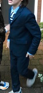 Donkerblauw pak: colbert en broek maat 134, Ophalen of Verzenden, Zo goed als nieuw