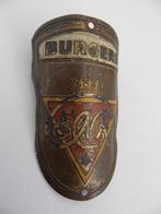 Burgers ENR oldtimerrijwiel balhoofdplaat, oude messing, Verzamelen, Verzenden, Gebruikt, Gebruiksvoorwerp