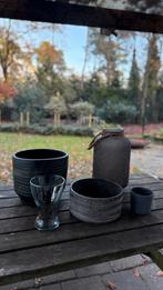Bloempotten & Vazen - Landelijke Stijl, Grijs, Huis en Inrichting, Ophalen, Gebruikt