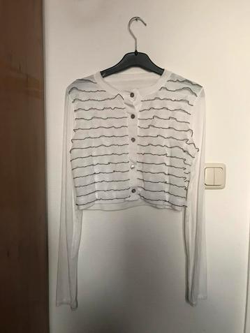 Vest transfer wit roomwit bolero crop ruches 38 m setje jurk beschikbaar voor biedingen