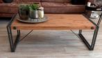 Salontafel industrieel hout metaal, Huis en Inrichting, Tafels | Salontafels, Ophalen, Gebruikt, 100 tot 150 cm, 50 tot 100 cm