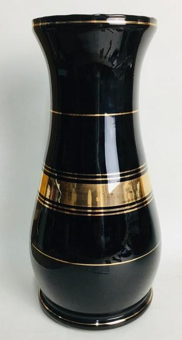 Vintage design Art Deco vaas Booms glas goudversiering beschikbaar voor biedingen