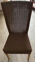 6 Loom eettafel stoelen, moet dringend weg, Ophalen, Gebruikt, Bruin, Riet of Rotan