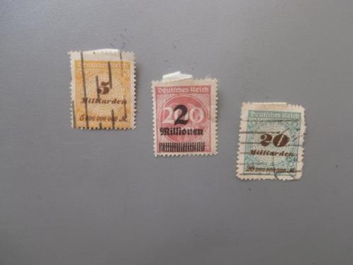 Postzegels Duitsland 1889 -1916 -1923 Reich Millionen, Postzegels en Munten, Postzegels | Europa | Duitsland, Gestempeld, Duitse Keizerrijk