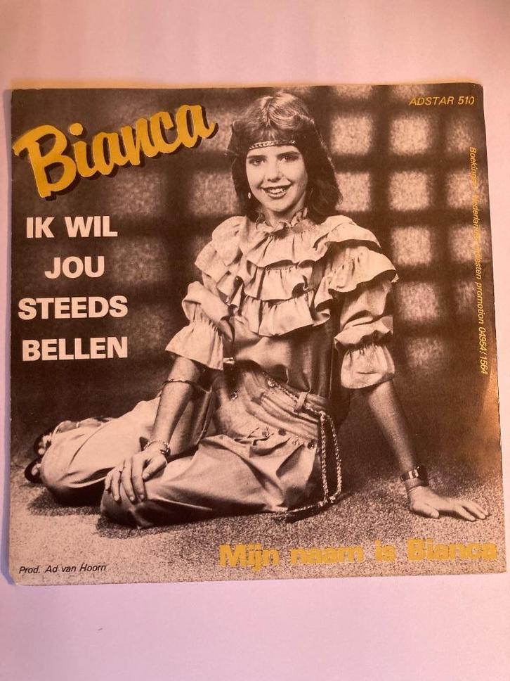 Bianca Ik wil jou steeds bellen, Cd's en Dvd's, Vinyl Singles, Zo goed als nieuw, Single, Nederlandstalig, 7 inch, Ophalen of Verzenden
