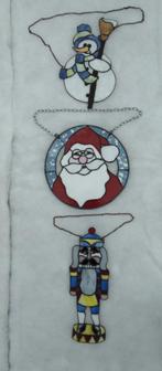 Tiffany kerst raamhangers, Ophalen of Verzenden, Zo goed als nieuw