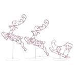 Kerstdecoratie rendieren en slee 260x21x87 cm, Diversen, Kerst, Nieuw, Bbd, Bbd, Bbd