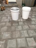 Grote emmers met deksels 14 stuks, Huis en Inrichting, Emmers, Ophalen, Zo goed als nieuw, Kunststof