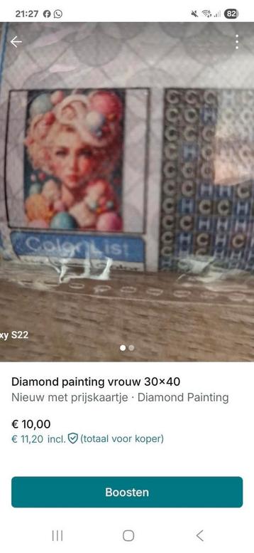 Verschillende diamondpaintings beschikbaar voor biedingen