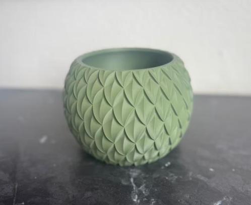 Unieke plantenpot met blaadjesmotief, Tuin en Terras, Bloempotten, Nieuw, Kunststof, Binnen, Minder dan 40 cm, Minder dan 25 cm