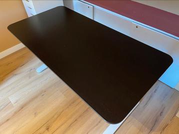Ikea bekant bureau zwart blad witte poten 160x80 - afbeelding 2