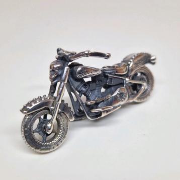 Zilveren miniatuur motorfiets / Chopper 925. beschikbaar voor biedingen